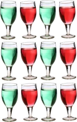 Somil (Pack of 12) Multipurpose Drinking Glass -B1183 Glass Set Wine Glass(180 ml, Glass, Clear)