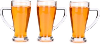 AFAST (Pack of 3) E_Bear-D3 Glass Set Beer Mug(240 ml, Glass, Clear)