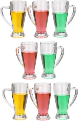 AFAST (Pack of 8) E_BeerHub-C8 Glass Set Beer Mug(240 ml, Glass, Clear)