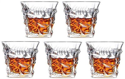 Somil (Pack of 5) Multipurpose Drinking Glass -B550 Glass Set Whisky Glass(250 ml, Glass, Clear)