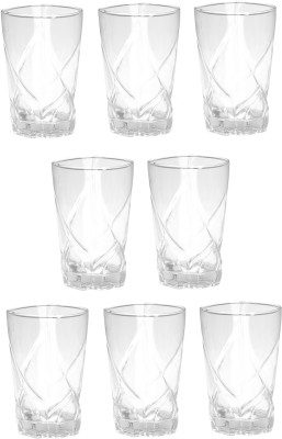 AFAST (Pack of 8) E_Gloss-K8 Glass Set Water/Juice Glass(250 ml, Glass, Clear)