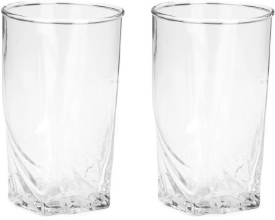 Somil (Pack of 2) Multipurpose Drinking Glass -B908 Glass Set Water/Juice Glass(300 ml, Glass, Clear)