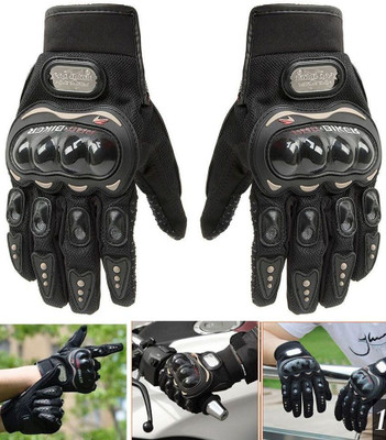 Turoide Pro Biker 007 Driving Gloves(Black,Blue)