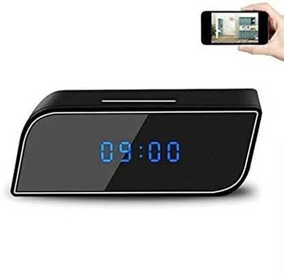 FEERO WiFi Clock Camera Wireless Mini Security Camera Security Camera(NO GB, 1 Channel)