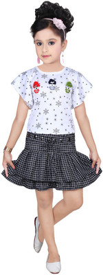 TANIO Girls Casual Top Skirt(WHITE)