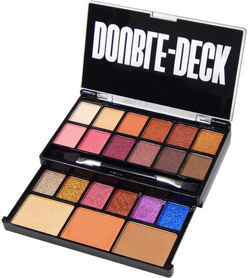 GFSU Professional Double Deck Eyeshadow & Face makeup kit Eyes & Face Highlighter Eyeshadow