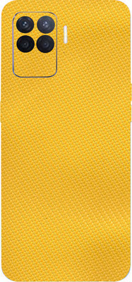 BugguSkin OPPO F19 Pro Mobile Skin(Ultra Super Yellow Carbon Fiber Skin With High Matte Finish., Mobile Skin (Back+Side+Camera))