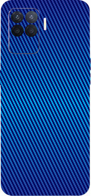 BugguSkin OPPO F19 Pro Mobile Skin(Ultra Super Blue Carbon Fiber Skin With High Matte Finish., Mobile Skin (Back+Side+Camera))