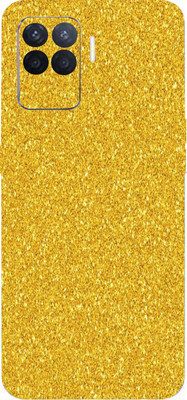 BugguSkin OPPO F19 Pro Mobile Skin(Ultra Super Golden Glitter Skin With High Matte Finish., Mobile Skin (Back+Side+Camera))