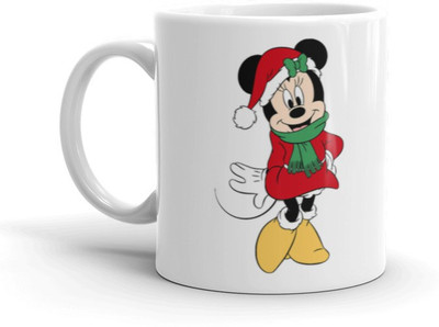 Mr UVD Minnie Mouse in Winter Unform Ceramic Coffee Mug(350 ml)