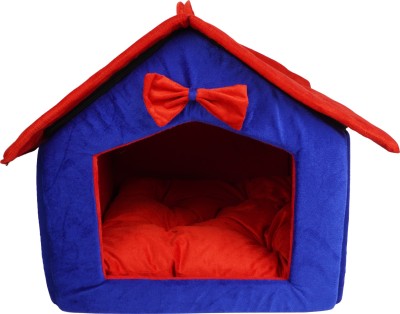 GLOBE OF PETS Foldable Velvet Fabric Dual Color House/Hut for Small size Dogs & Cats Dog, Cat House