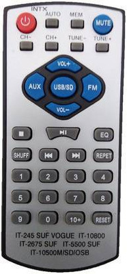 Piyush REMOTE FOR HOME THEATER IT 10500 IT 12500 IT 10800 IT 500 COMPATIBLE TO INTEX Send remote photo 9822247789 whatsapp for verification Remote Controller(Silver)