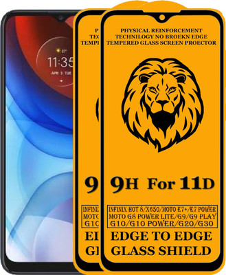 SEVEN7STAR Edge To Edge Tempered Glass for Motorola Moto E7 Plus(Pack of 2)
