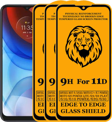 SEVEN7STAR Edge To Edge Tempered Glass for Motorola Moto E7 Plus(Pack of 3)