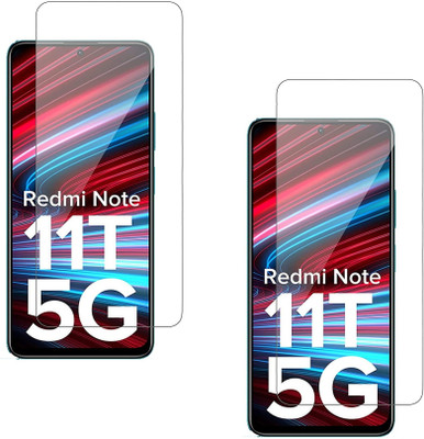 ISAAK Tempered Glass Guard for Redmi Note 11T 5G(Pack of 2)