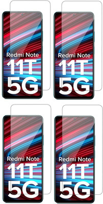ISAAK Tempered Glass Guard for Redmi Note 11T 5G(Pack of 4)