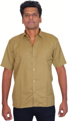 Fantasia Men Solid Casual Khaki Shirt