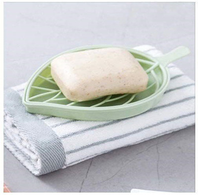 VibeX Leaf Shape Double Layer Soap Holder(Green)