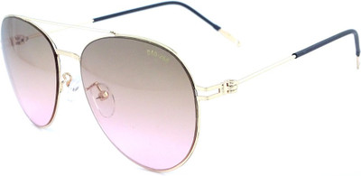 Wilibolo Aviator Sunglasses(For Men & Women, Brown, Red)