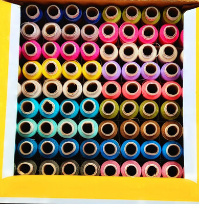 deleemoonts multi color Thread(150 m Pack of100)