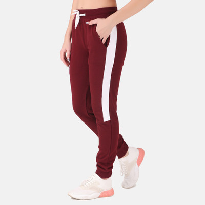 JMJW & SONS Solid Women Maroon Track Pants