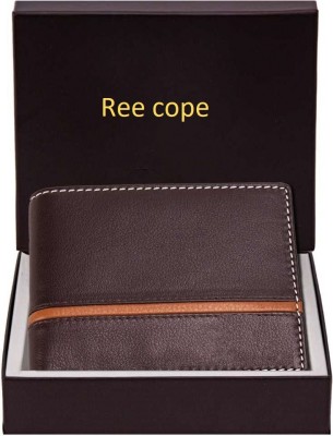 ree cope Men Brown Genuine Leather Wallet(7 Card Slots)