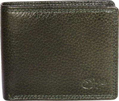 Style 98 Men & Women Green Genuine Leather Wallet(7 Card Slots)