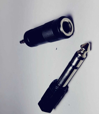 CONNEC 6..35 AND 3.5 CONVERTER BOTH SIDE 2 PC CONVERTER Wire Connector(Black, Pack of 2)