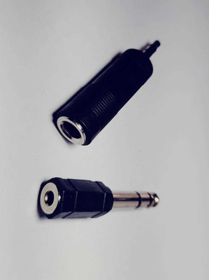 CONNEC JOINYER CONECTOR 6.35 AND3.5 REVERSE 2A PIC CONOUCTER Wire Connector(Black, Pack of 2)