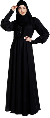 BT - Being Traditional Nida Matte Solid Abaya(Black)