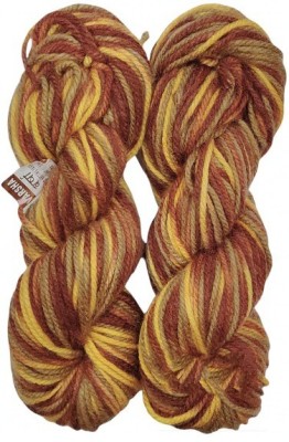 JEFFY Oswal Varsha Motu Thick Chunky Wool Hand Knitting Yarn Multi Colour (Hanks-600gms) Shade No-49