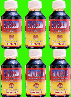 SUVECCHA BLACK DISINFECTANT PHENYLE 600 ML. (PACK OF 6) STRONG(6 x 100 ml)