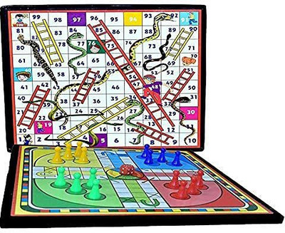 GOLDILUXE LUDO, SNAKES & LADDERS Party & Fun Games Board Game Board Game Accessories