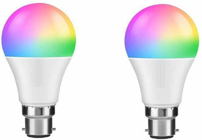 NEW INDIA LIGHTING 9 W Color Changing Globe B22 LED Bulb(Multicolor, Pack of 2)