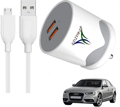 KOZDIKO 17 W Turbo Car Charger(White, With USB Cable)