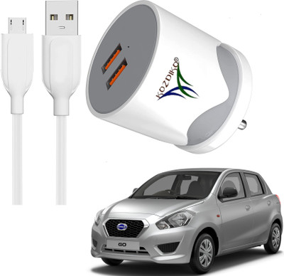 KOZDIKO 17 W Turbo Car Charger(White, With USB Cable)