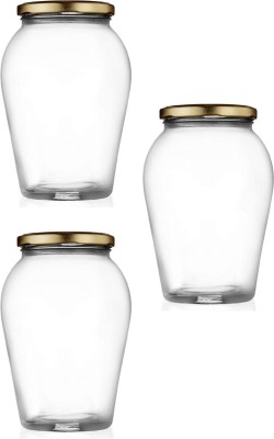 1st Time Glass Milk Container  - 1000 ml(Pack of 3, Clear, White)