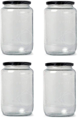 Somil Glass Utility Container  - 500 ml(Pack of 4, Clear)