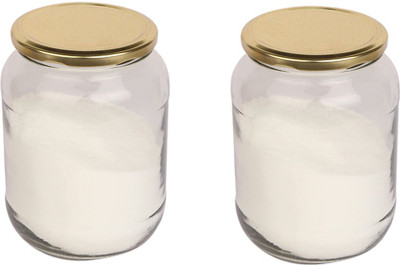 AFAST Glass Pickle Jar  - 1000 ml(Pack of 2, Clear)