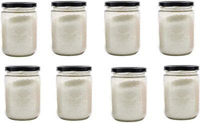 AFAST Glass Tea Coffee & Sugar Container  - 500 ml(Pack of 8, Clear)