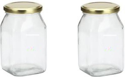 1st Time Glass Milk Container  - 300 ml(Pack of 2, Clear, White)