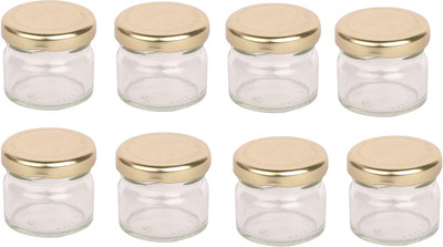 Somil Glass Utility Container  - 100 ml(Pack of 8, Clear)