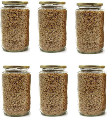 1st Time Glass Tea Coffee & Sugar Container  - 400 ml(Pack of 6, Clear, White)