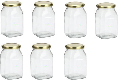 Somil Glass Utility Container  - 400 ml(Pack of 8, Clear)