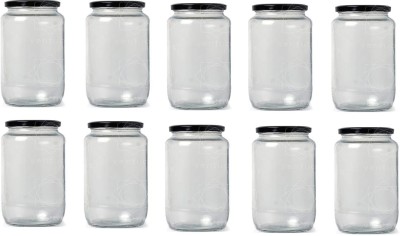 AFAST Glass Pickle Jar  - 400 ml(Pack of 10, Clear)