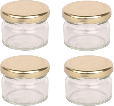 1st Time Glass Milk Container  - 100 ml(Pack of 4, Clear, White)
