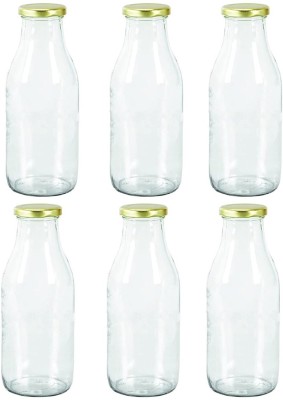 1st Time Glass Milk Container  - 300 ml(Pack of 6, Clear, White)