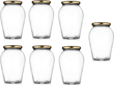 1st Time Glass Milk Container  - 500 ml(Pack of 7, Clear, White)