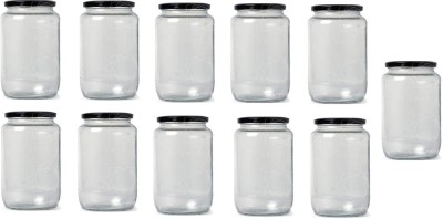 1st Time Glass Milk Container  - 1000 ml(Pack of 11, Clear, White)