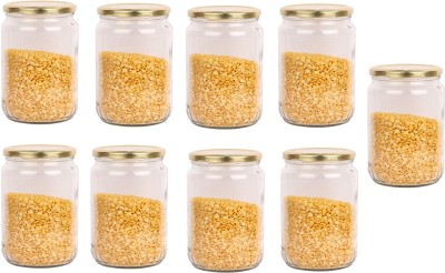 AFAST Glass Honey Jar  - 400 ml(Pack of 9, Clear)